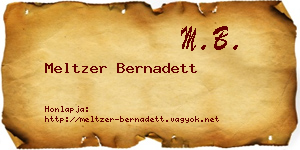 Meltzer Bernadett névjegykártya